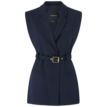 Gilet Donna Pinko - Nuraqus Gilet Diagonale Misto - Blu