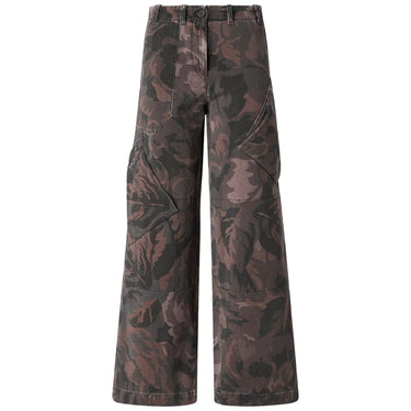 Pantaloni Donna Pinko - Haiku Pantalone Cotone Stampat - Verde