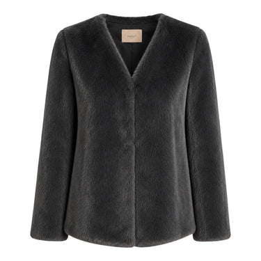 Giacche Donna Twinset - Giacca/Cappa A Fibra Lunga - Nero