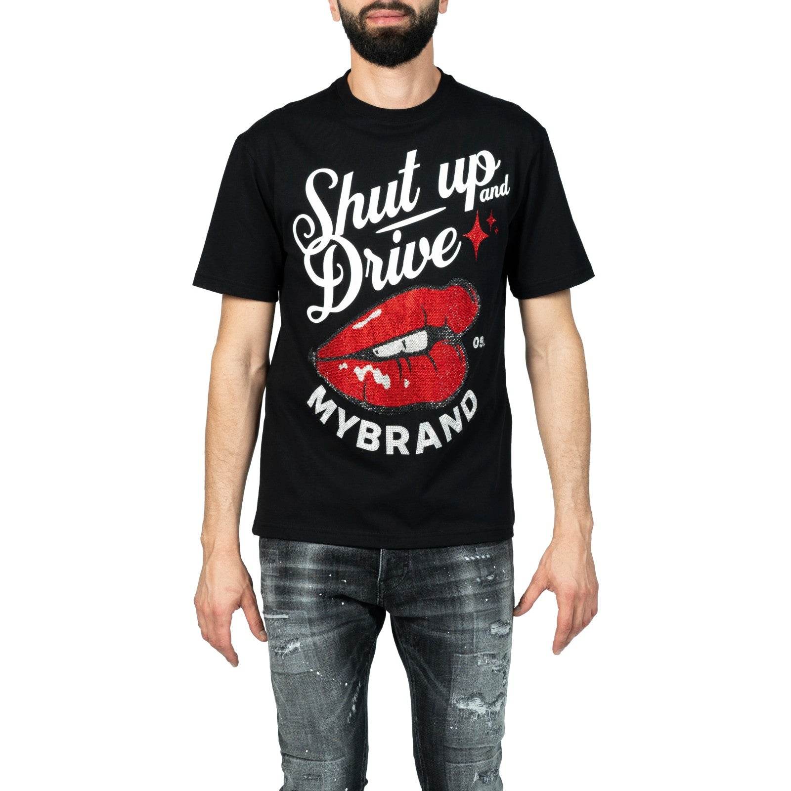 T-shirt Uomo My Brand Shut up and drive tee Nero - Main Image