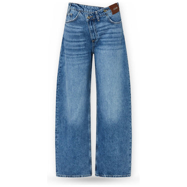 Pantaloni Donna Liu Jo - Pant.Straight Awry Reg.W. - Blu