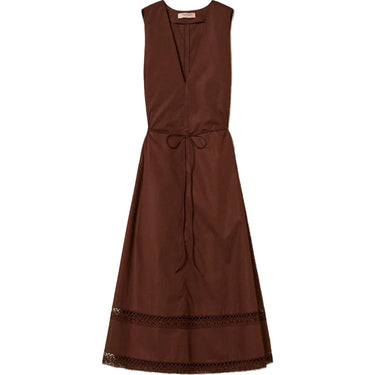 Vestiti da sera e cerimonia Donna Twinset - Abito Lungo S/M Con Macrame' E Cintura - Marrone di Twinset su Gianni Foti