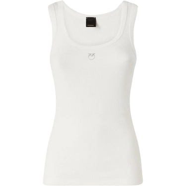 Canotte e top Donna Pinko - Calcolatore Canottiera Costina - Bianco