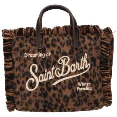 Borse a spalla Unisex Mc2 Saint Barth - Small Bag with Strap Vanity Mini Felt N Dark Leopard 18 Emb - Multicolore