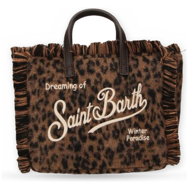 Borse a spalla Unisex Mc2 Saint Barth - Small Bag with Strap Vanity Mini Felt N Dark Leopard 18 Emb - Multicolore