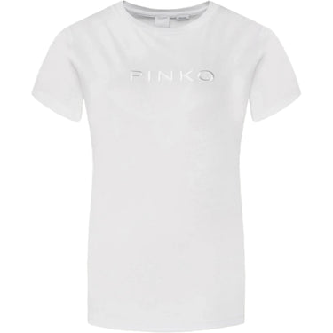 T-shirt Donna Pinko - Start T-Shirt Jersey Logo Pink - Bianco - Gianni Foti