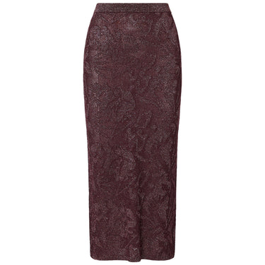 Gonne casual Donna Liu Jo - Knit Longuette Lamé Punto Pizz - Viola