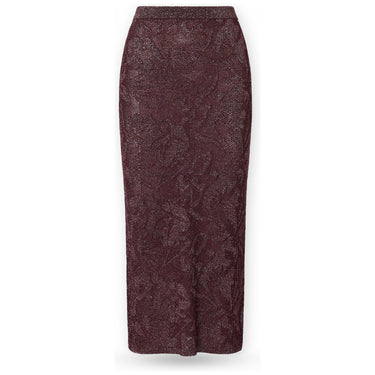 Gonne casual Donna Liu Jo - Knit Longuette Lamé Punto Pizz - Viola