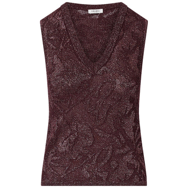 Maglie Donna Liu Jo - Maglia S/M In Lamé Punto Pizzo - Viola