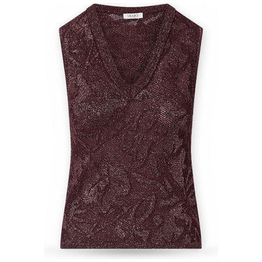 Maglie Donna Liu Jo - Maglia S/M In Lamé Punto Pizzo - Viola