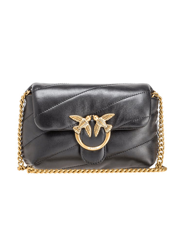 Borse a spalla Donna Pinko - Love Baby Puff C Sheep Nappa - Nero
