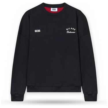 Felpe senza cappuccio Uomo Gcds - Band Logo Back Crewneck - Nero