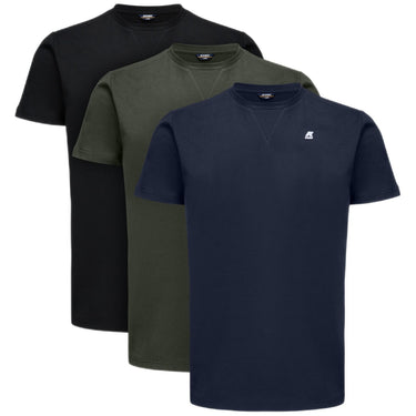 T-shirt Uomo K-Way - Edwing Round Sleeves Three Pac - Multicolore - Gianni Foti