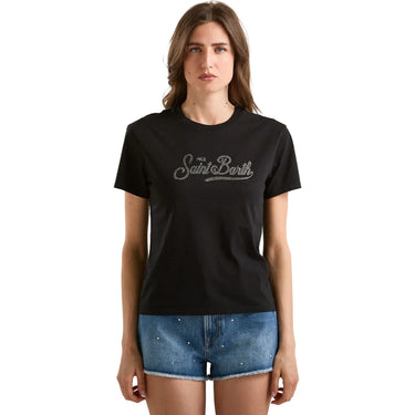 T-shirt Donna Mc2 Saint Barth - Cotton Crew Neck T-Shirt - Nero