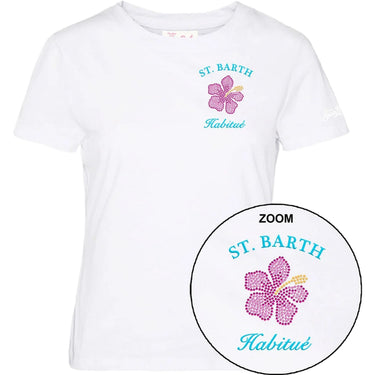 T-shirt Donna Mc2 Saint Barth - Cotton Crew Neck T-Shirt - Bianco
