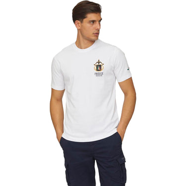 T-shirt Uomo Aeronautica Militare - T-shirt Frecce Tricolori ricamata - Bianco - Gianni Foti