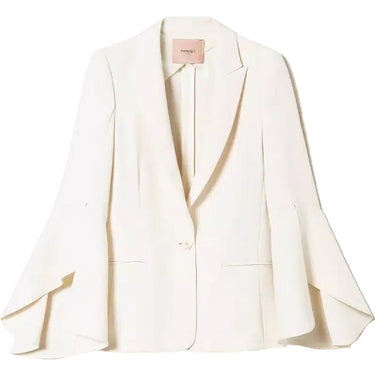 Giacche da abito e blazer Donna Twinset - Blazer C/Maniche A Farfalla - Bianco - Gianni Foti