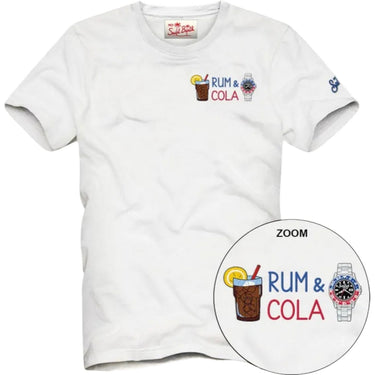 T-shirt Uomo Mc2 Saint Barth - T-Shirt With Embroidery - Bianco
