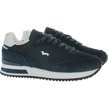 Sneaker Uomo Harmont & Blaine - Scarpa Uomo Camoscio - Tex Fabric - Blu
