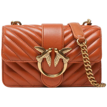Borse a spalla Donna Pinko - Love One Mini Cl Sheep Nappa C - Marrone