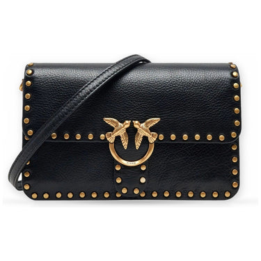 Borse a spalla Donna Pinko - Love One Slouchy Mn. Studs Sma - Nero