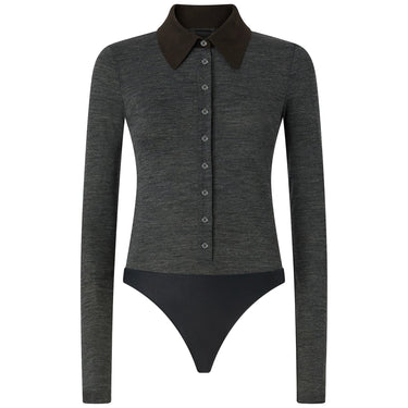 Canotte e top Donna Pinko - Rubesco Body Jersey Misto Lana - Grigio