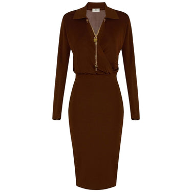 Vestiti casual Donna Elisabetta Franchi - Abito di maglia AM19S66E2 - Marrone