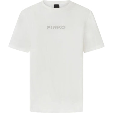 T-shirt Donna Pinko - Start T-Shirt Jersey Patch Eff - Bianco