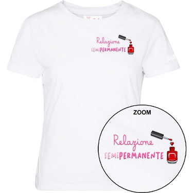 T-shirt Donna Mc2 Saint Barth - Cotton Crew Neck T-Shirt - Bianco