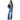 Pantaloni Donna Pinko - Wanda Wide Leg Medium Wave Den - Blu