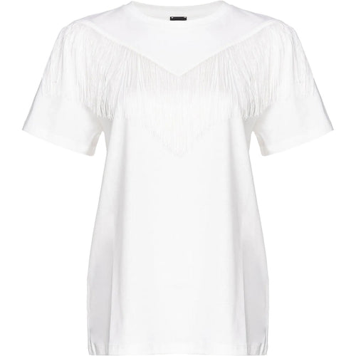 T-shirt Donna Pinko - Under World T-Shirt Jersey Con - Bianco
