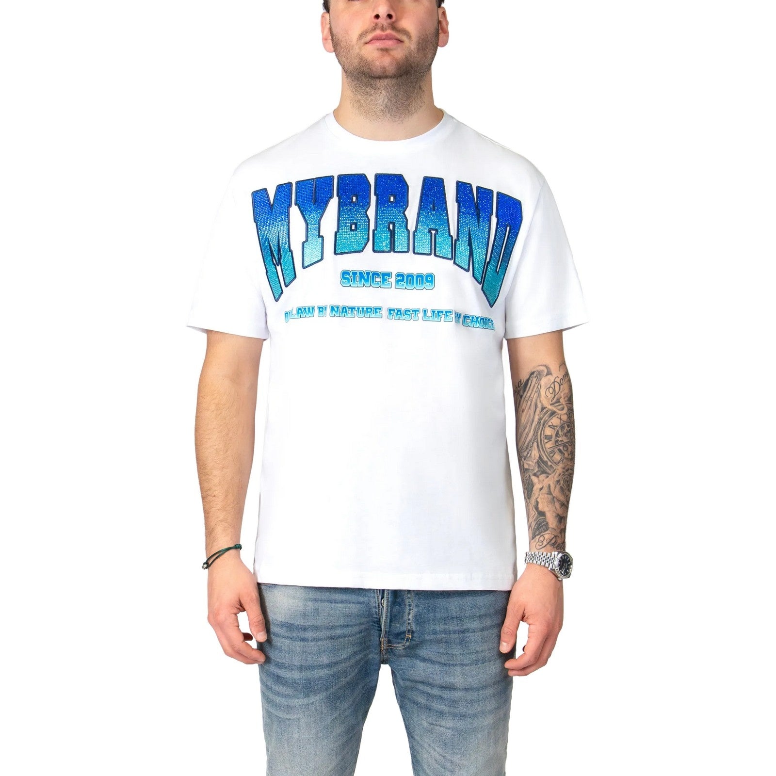 T-shirt Uomo My Brand Mybrand Outlaw By Nature Bianco