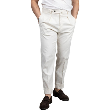 Pantaloni Uomo Berwich - Pantalone morello elax-GD - Panna