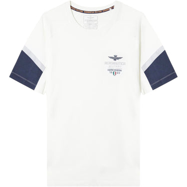 T-shirt Uomo Aeronautica Militare - T-shirt in cotone e mesh riflettente - Bianco - Gianni Foti