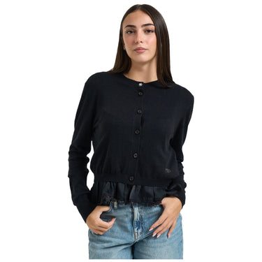 Maglie Donna Liu Jo - Maglia Aperta M/L Con Tessuto - Nero