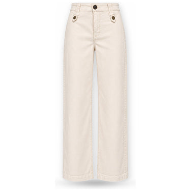 Pantaloni Donna Liu Jo - M.W. Flare Cropped - Panna