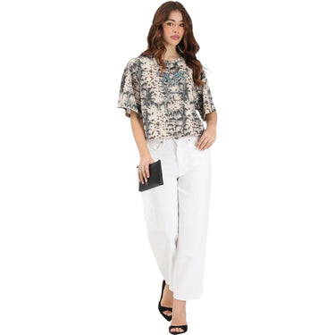 Pantaloni Donna Pinko - Estelle Egg Bull Slegato - Bianco