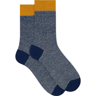 Calze Uomo Gallo - Uomo Corto Co/Li Leggero Piquet Tint - Blu