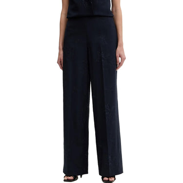 Pantaloni Donna Twinset - Pantalone Palazzo Ricamato C/Elastico Dietro - Blu