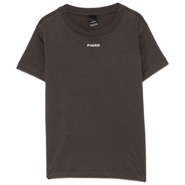 T-shirt Donna Pinko - Basico T-Shirt Jersey Logo Pin - Marrone Testa Moro