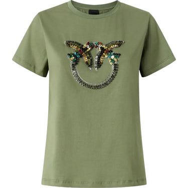 T-shirt Donna Pinko - Quentin T-Shirt Jersey Ricamo - Verde