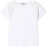 T-shirt Donna Twinset - T-Shirt Con Patch Fiori - Bianco - Gianni Foti