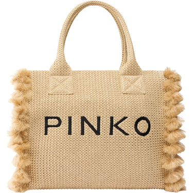 Borse a spalla Donna Pinko - Beach Shopper Rafia - Beige di Pinko su Gianni Foti