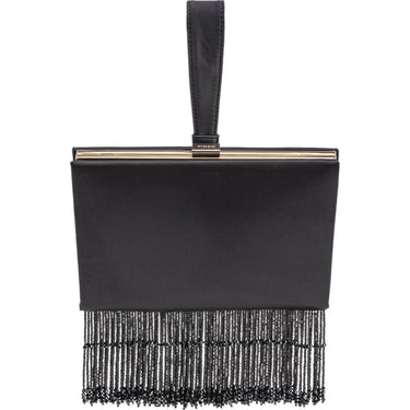 Borse a mano Donna Pinko - Pouch Soft Satin + Frange - Nero