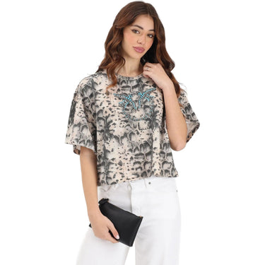 T-shirt Donna Pinko - Terni T-Shirt Jersey Snake Ric - Beige
