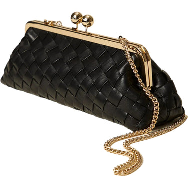 Pochette e Clutch Donna Twinset - Pochiette Chiusa Con Cerniera Effetto Intrecciato - Nero