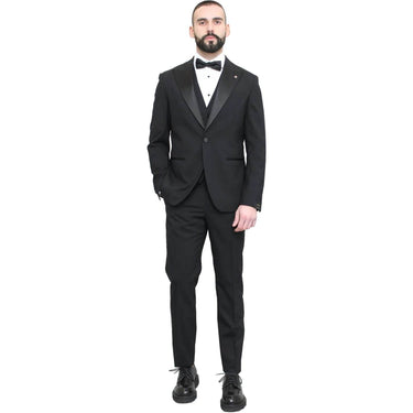 Abiti Uomo Manuel Ritz - Abito Con Gilet - Nero-Gianni Foti