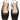 Scarpe con tacco Donna Twinset - Sling Back Raso C/Punta Quadrata E Morsetto Oval - Nero