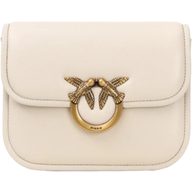Borse a spalla Donna Pinko - Love Box Bag Fl Mini Nappa + V - Bianco