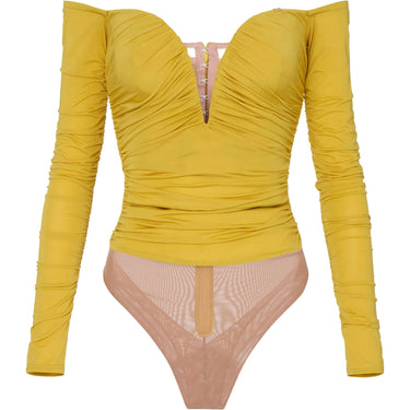Body Donna Elisabetta Franchi - Body - Giallo-Gianni Foti